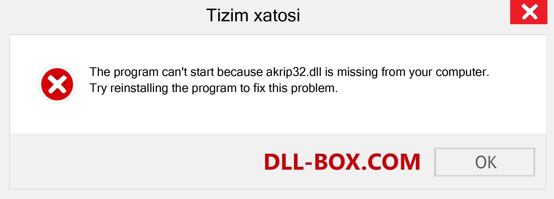 akrip32.dll fayli yo'qolganmi?. Windows 7, 8, 10 uchun yuklab olish - Windowsda akrip32 dll etishmayotgan xatoni tuzating, rasmlar, rasmlar